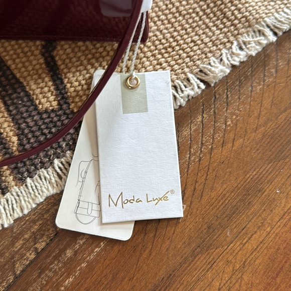 Elegant Burgundy Clutch by Moda Luxe - Picture 6 of 6